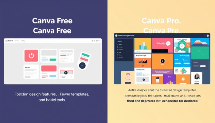 perbedaan canva gratis dan pro